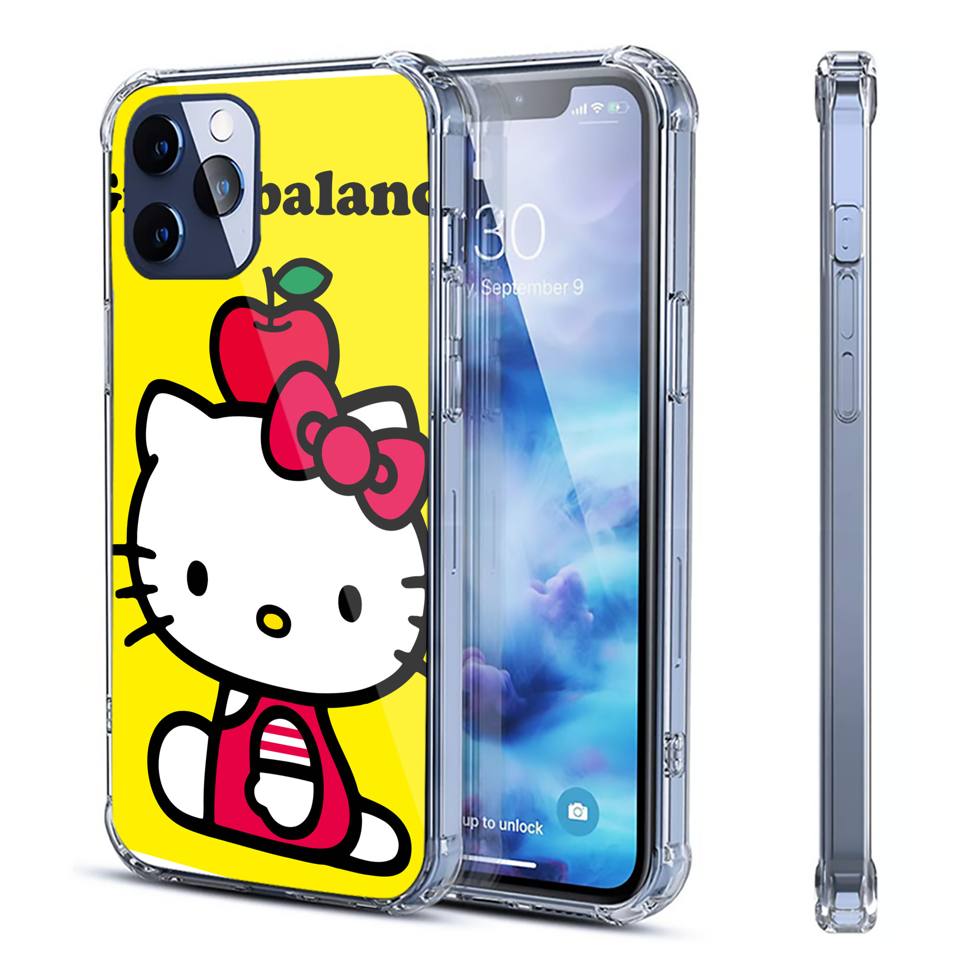 （画像用） Hello Kitty ハローキティ 【iPhone 12シリーズ対応】透明スマホケース（クリアソフトケース）